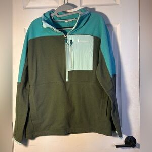 Cotopaxi Abrazo Half-Zip Fleece Jacket - Teal & Olive Green